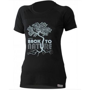 Dámské vlněné triko Lasting Back 9090 černá M
